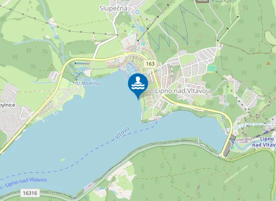 Map of VN LIPNO - PLÁŽ LIPNO NAD VLTAVOU