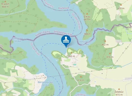 Map of VN ORLÍK - ATC RADAVA