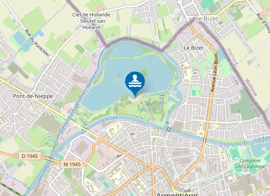 Map of BASE DES PRES DU HEM - BAIGNADE