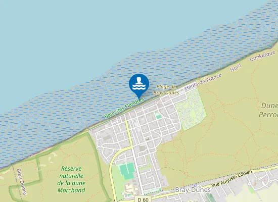 Map of POSTE DE SECOURS CENTRAL DE BRAY-DUNES