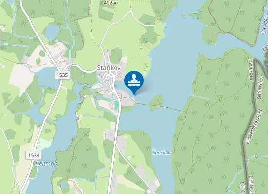 Map of Staňkovský Rybník - Jižní Břeh