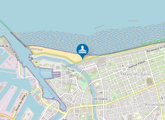 Map of POSTE DE SECOURS - DIGUE DES ALLIES