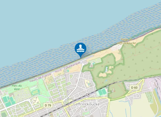 Map of POSTE DE SURVEILLANCE DE LEFFRINCKOUCKE