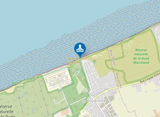 Map of POSTE DE SECOURS DE ZUYDCOOTE