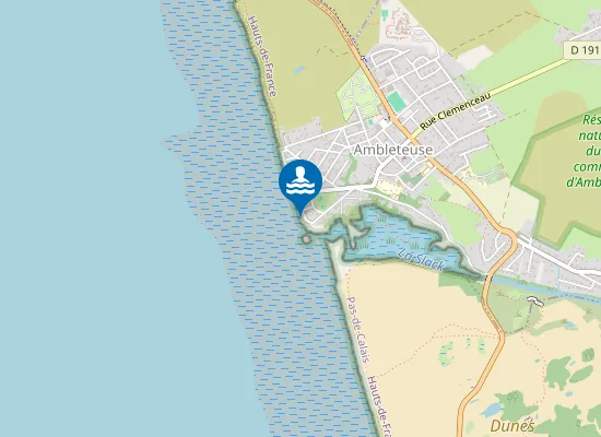 Map of Ambleteuse Centre Plage