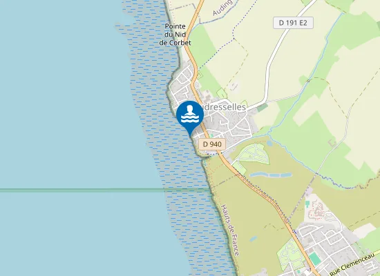 Map of AUDRESSELLES CENTRE PLAGE