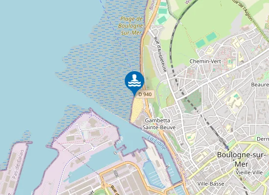 Map of BOULOGNE CENTRE PLAGE