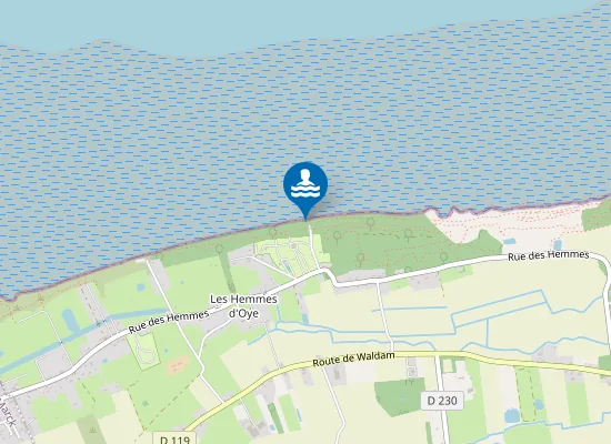 Map of OYE-PLAGE LES HEMMES