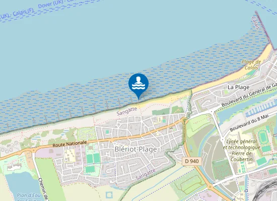 Map of SANGATTE BLERIOT PLAGE