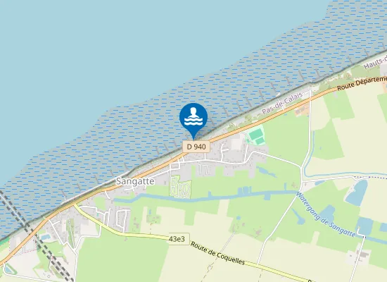 Map of SANGATTE CENTRE PLAGE