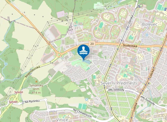 Map of Lom - Jezírko Košutka