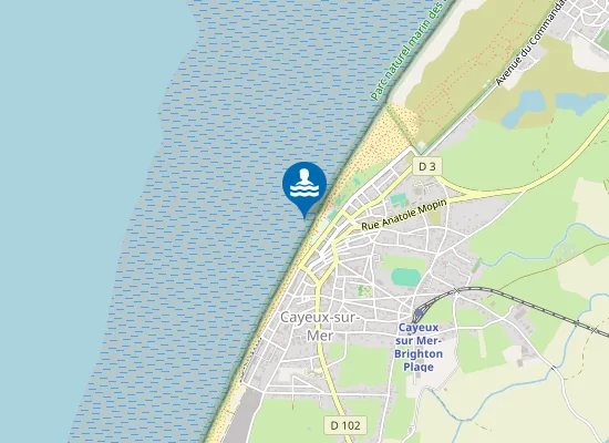 Map of PLAGE DE LA VILLE DE CAYEUX SUR MER