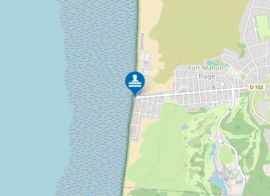 Map of PLAGE SURVEILLEE DE FORT-MAHON
