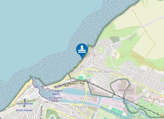 Map of PLAGE SURVEILLEE DE MERS LES BAINS