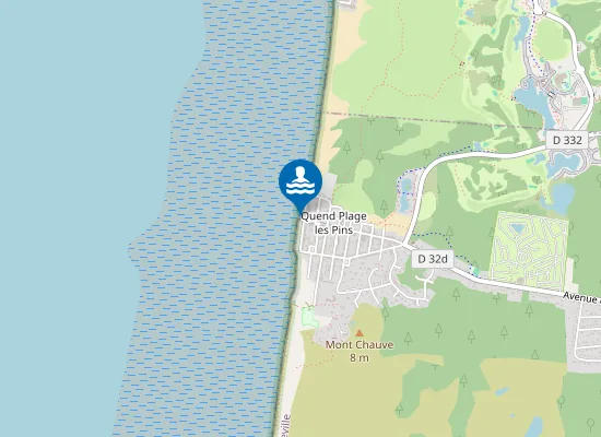 Map of PLAGE SURVEILLEE DE QUEND