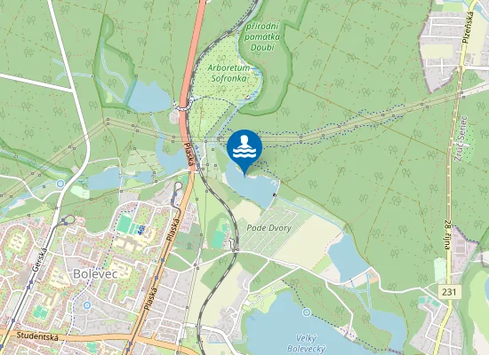 Map of Senecký Rybník