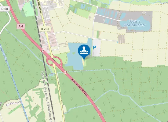 Map of BAIGNADE LA HARDT BRUMATH