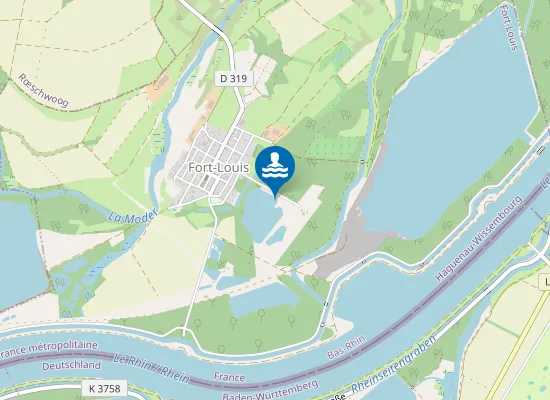 Map of BAIGNADE GRAVIERE PAPPELKOPF