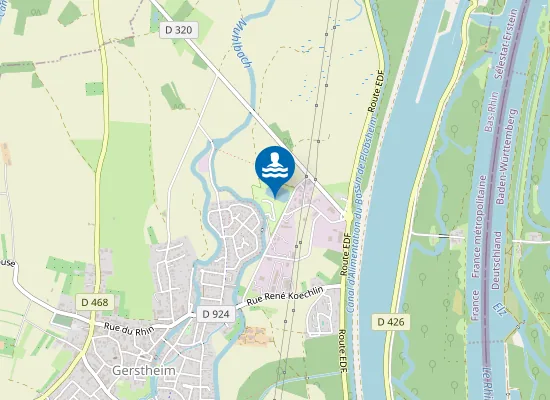 Map of BAIGNADE L'ETANG DE GERSTHEIM
