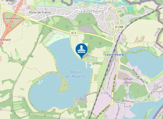 Map of BAIGNADE MUNICIPALE LES MOUETTES LAUTERBOURG