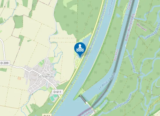 Map of CAMPING-PLAGE DE SCHOENAU