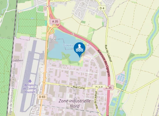 Map of BASE NAUTIQUE DE COLMAR HOUSSEN