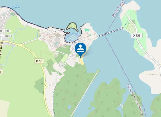 Map of GIFFAUMONT PLAGE DU CAMPING (DER)