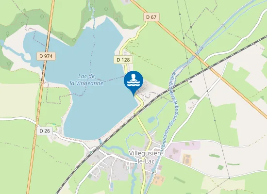 Map of VILLEGUSIEN LE LAC