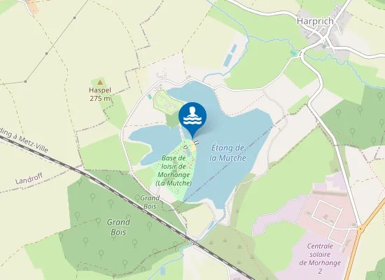 Map of ETANG DE LA MUTCHE (MORHANGE PLAGE)