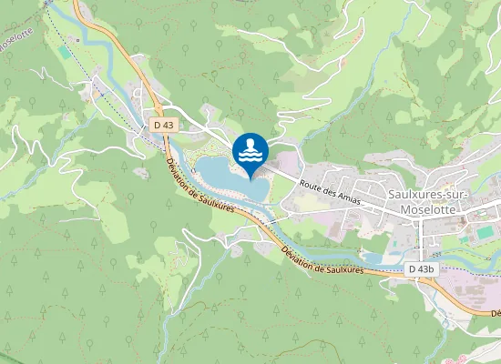 Map of BASE DE LOISIRS DU LAC DE LA MOSELOTTE