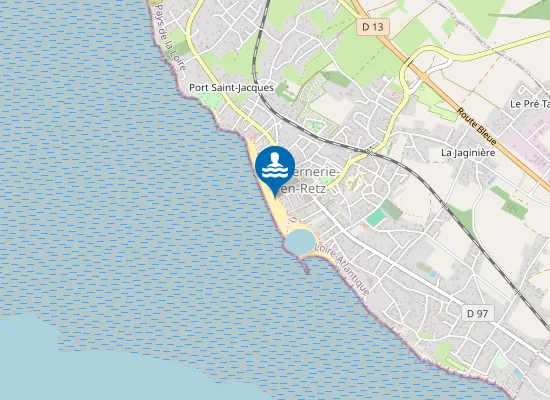 Map of GRANDE PLAGE FACE MAIRIE