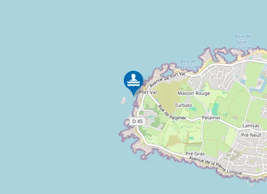 Map of PORT AUX ROCS