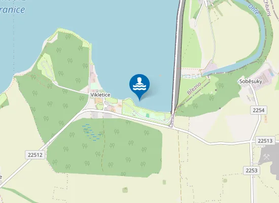 Map of VN NECHRANICE - KEMP U HRÁZE