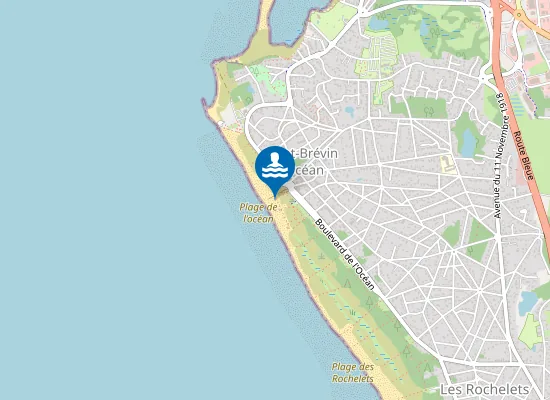 Map of PLAGE DE L'OCEAN