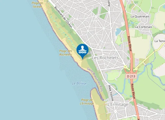 Map of PLAGE DES ROCHELETS