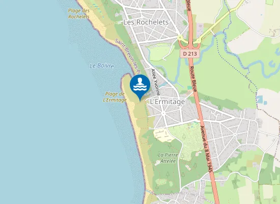 Map of PLAGE DE L'ERMITAGE