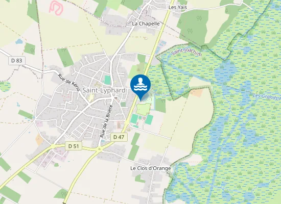 Map of ETANG DES BRIERES DU BOURG