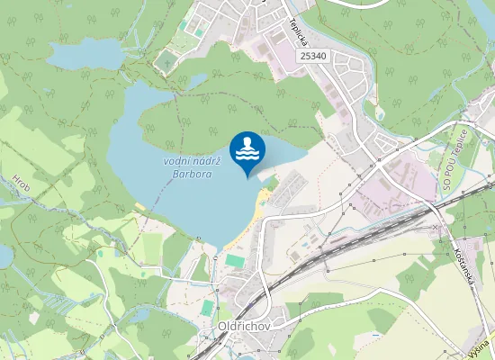 Map of Zbytková Jáma Dolu Barbora