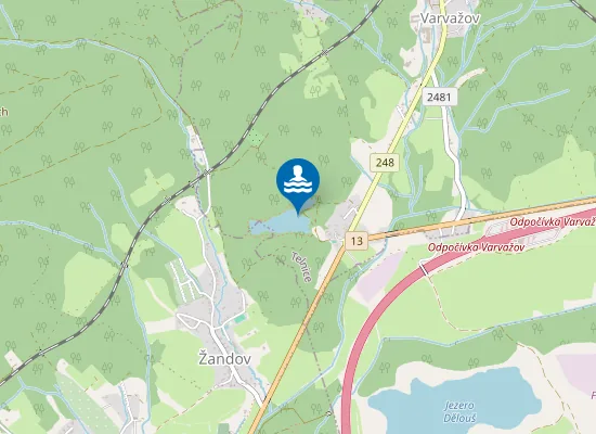 Map of Zbytková Jáma Dolu Varvažov