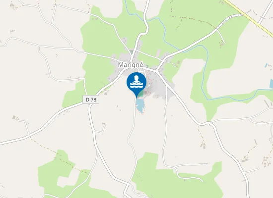 Map of PLAN D'EAU DE MARIGNE