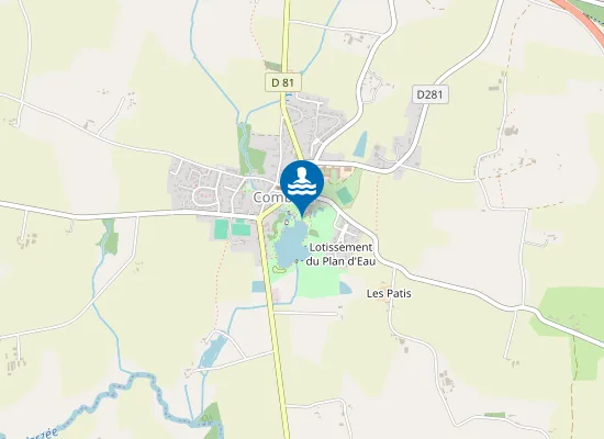 Map of PLAN D'EAU DE COMBREE
