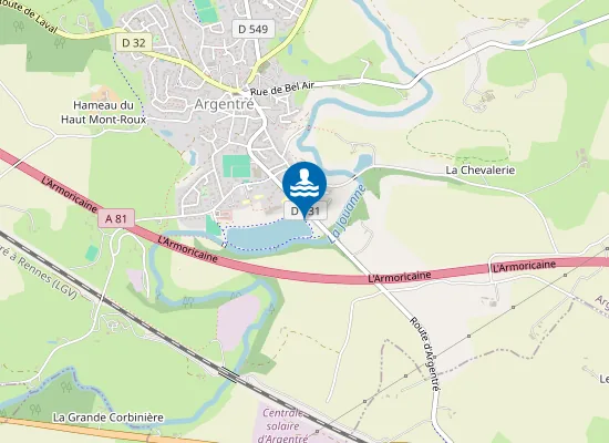 Map of PLAN D'EAU D'ARGENTRE