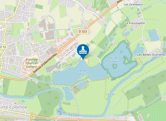 Map of PLAN D'EAU DE LA MONNERIE LA FLECHE