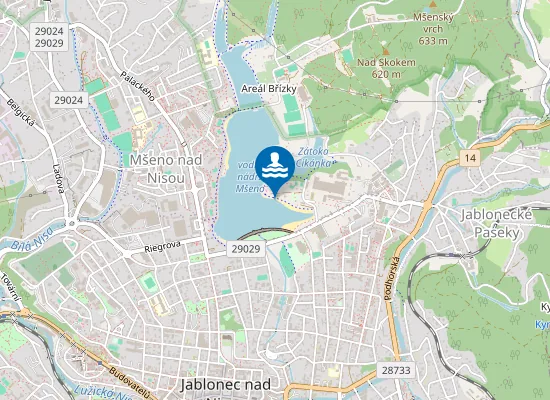 Map of VN MŠENO - PLÁŽ "U KIOSKU"