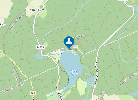 Map of LAC DE SILLE LE GUILLAUME