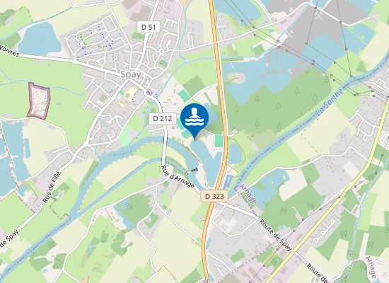 Map of PLAN D'EAU LE HOUSSAY A SPAY