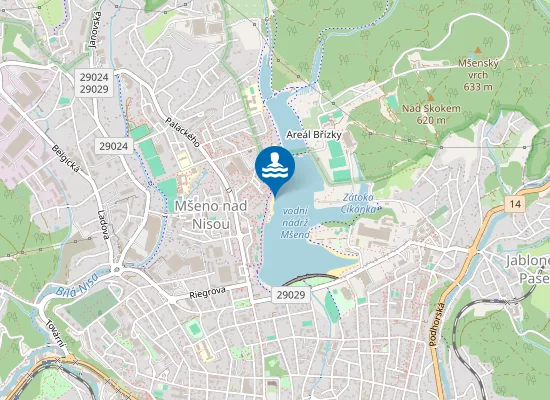 Map of VN MŠENO - PLÁŽ "U PRUTU"