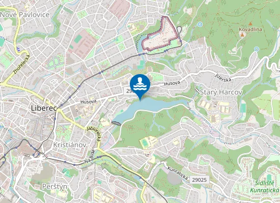 Map of Vn Harcov - Pláž