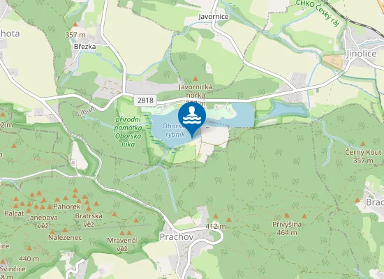 Map of Oborský Rybník