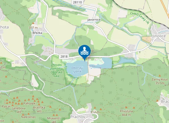 Map of Oborský Rybník - U Rz Eden